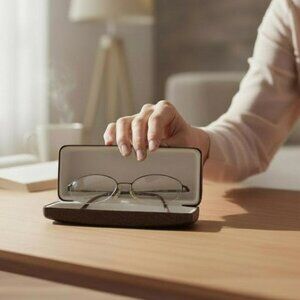 Celine Dion CD8033 Half Rim Oval Beta Bronze Gunmetal Titanium Eyeglasses